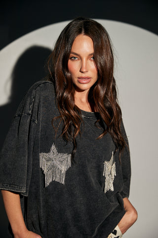 The Sparkle Titty Tee - Black