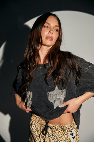 The Sparkle Titty Tee - Black