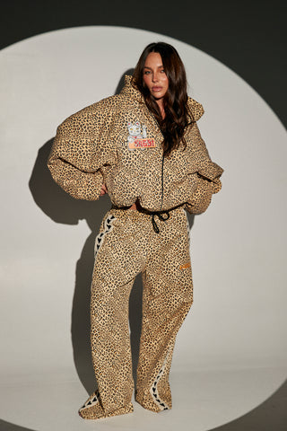 The Raving Hearts Pants - Drill Leopard