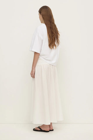 Sarah Cotton Maxi Skirt - White