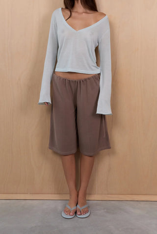 Side Tie Short - Stone