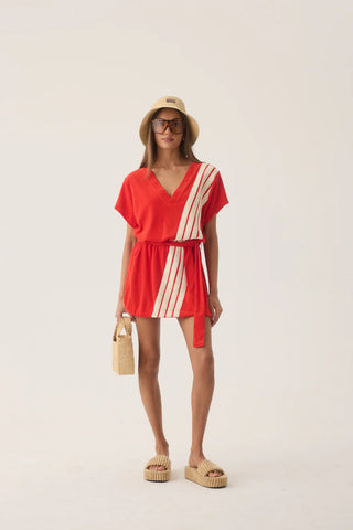 Tropiques Terry Dress - Apple Red
