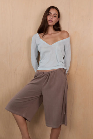 Side Tie Short - Stone
