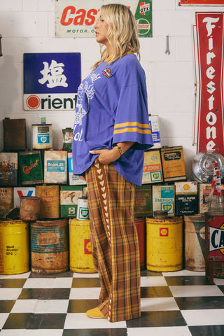 Canvas Raving Hearts Pant - Tartan Mustard