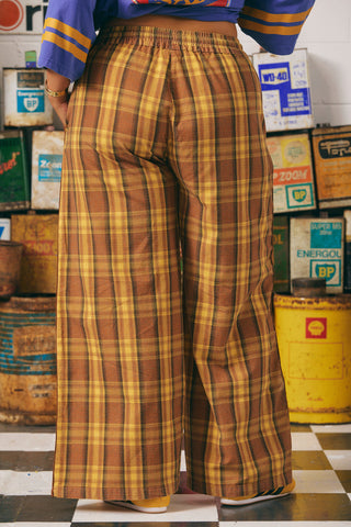 Canvas Raving Hearts Pant - Tartan Mustard