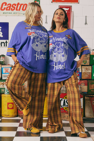 Canvas Raving Hearts Pant - Tartan Mustard