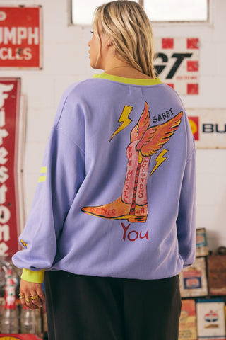 The Born Originals Jumper - Chartreuse & Lilac