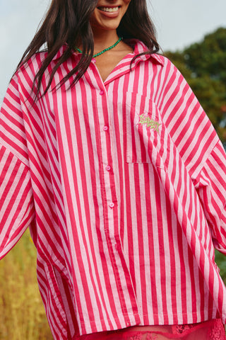 Don Julio Shirt - Sun Flower Fields - Red/Pink Stripe