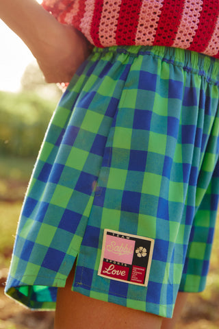 The Be-Youtiful Boxer Shorts - Green Check