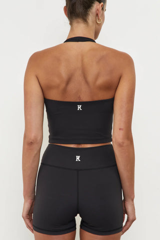 Front Wrap Bodice Top - Black