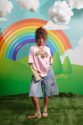 Sabbi Outlaw Tee - Pink/Green