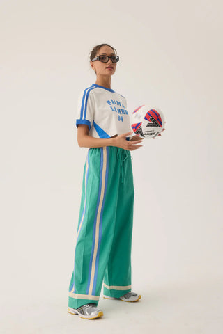 La Mer Stripe Pant Jade - Green