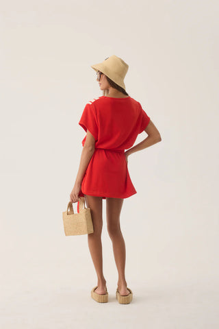 Tropiques Terry Dress - Apple Red