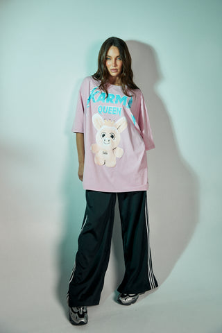 The Karma Queen Bling Tee - Pink