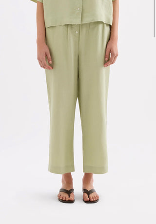 Lounge Linen Crop Pant - Dew