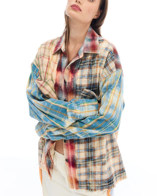 Patchwork Check Flannel Shirt 2