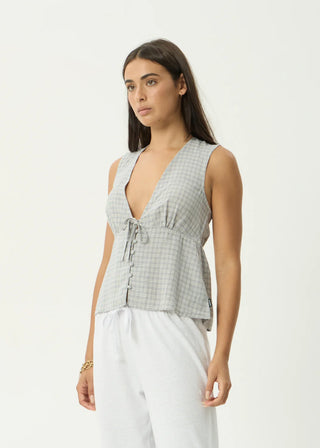 Dahlia Sleeveless Top - Silver Birch