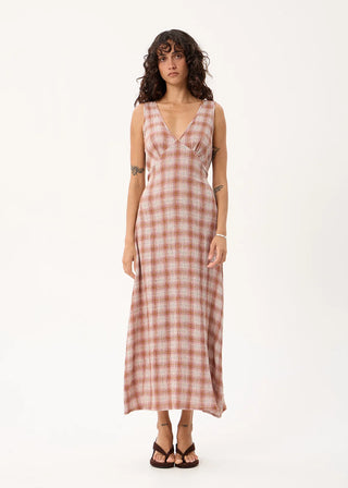 Tully Seersucker Maxi Dress - Desert Check