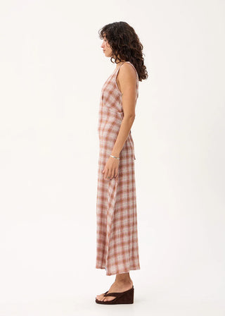 Tully Seersucker Maxi Dress - Desert Check