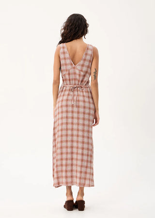 Tully Seersucker Maxi Dress - Desert Check