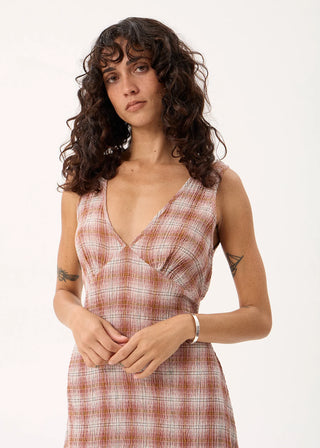 Tully Seersucker Maxi Dress - Desert Check