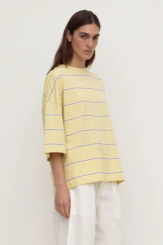 Nora Oversized Cotton Tee - Rind Stripe