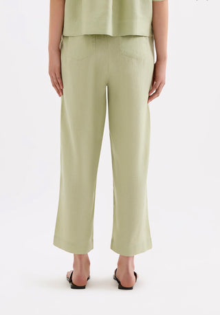 Lounge Linen Crop Pant - Dew