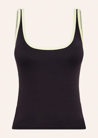 Solis Scoop Tank - Black Bean/Yellow