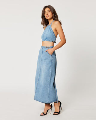 Charlie Maxi Skirt Denim - Vintage Blue