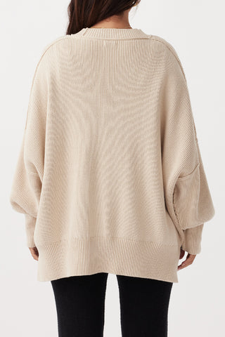 Hazel Sweater - Sand/Black