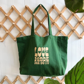 Love Made Me Tote Bag - Green