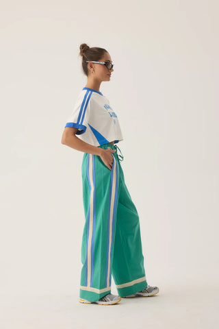 La Mer Stripe Pant Jade - Green