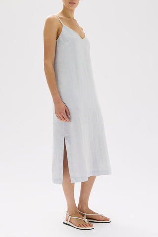 Vallory Linen Slip Dress - Blue Haze