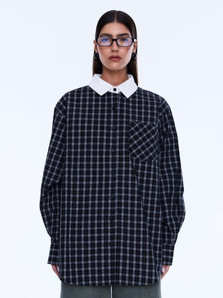 Louise Check shirt - Black