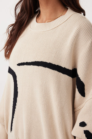 Hazel Sweater - Sand/Black