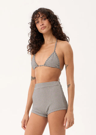 Andrea Cheeky Swim Short - Black/White