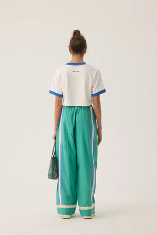 La Mer Stripe Pant Jade - Green