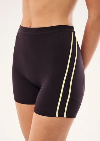Cypher Bike Short - Black Bean/Soft Yellow