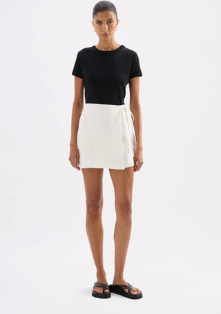 Sibyl Linen Skirt - White