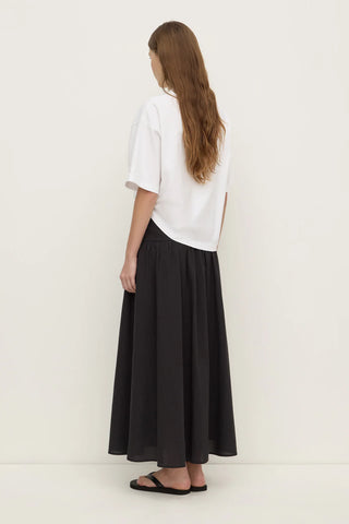 Sarah Cotton Maxi Skirt - Black