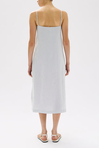 Vallory Linen Slip Dress - Blue Haze