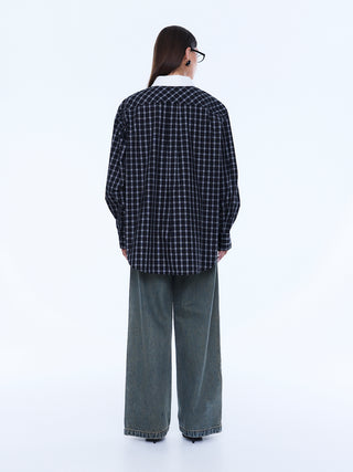 Louise Check shirt - Black
