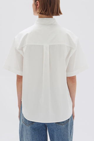 Tala Poplin Short Sleeve Shirt - White