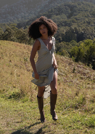 Izzy Maxi Dress - Vice Alpine Check