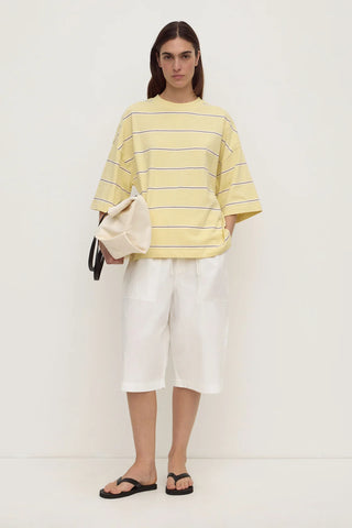 Nora Oversized Cotton Tee - Rind Stripe