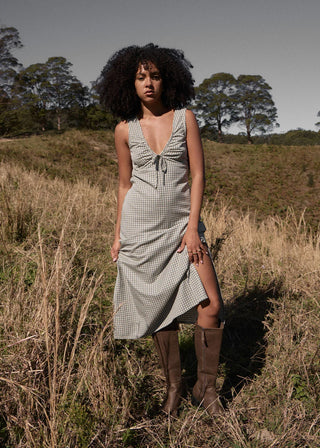 Izzy Maxi Dress - Vice Alpine Check