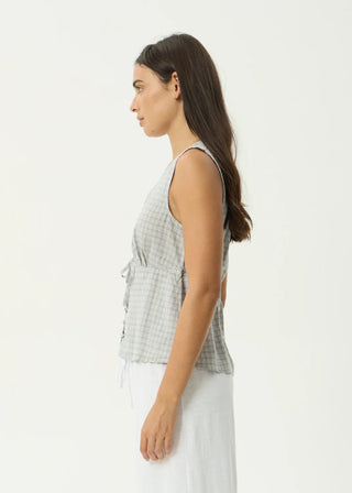 Dahlia Sleeveless Top - Silver Birch