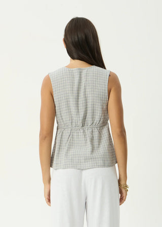 Dahlia Sleeveless Top - Silver Birch