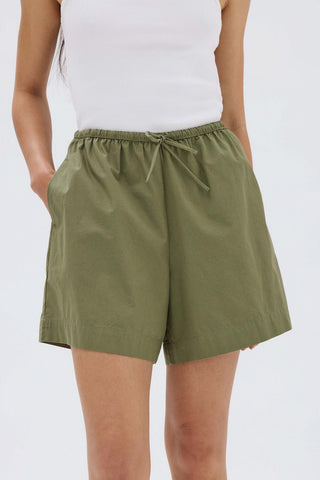 Philipa Poplin Short - Pandan