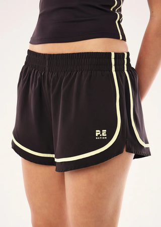 Stride Running Short - Black Bean/Soft Yellow